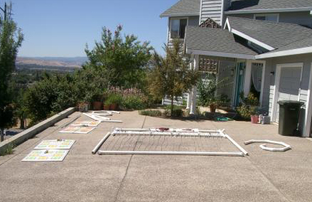 Pieces in driveway