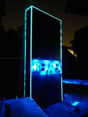 Monolith in backyard